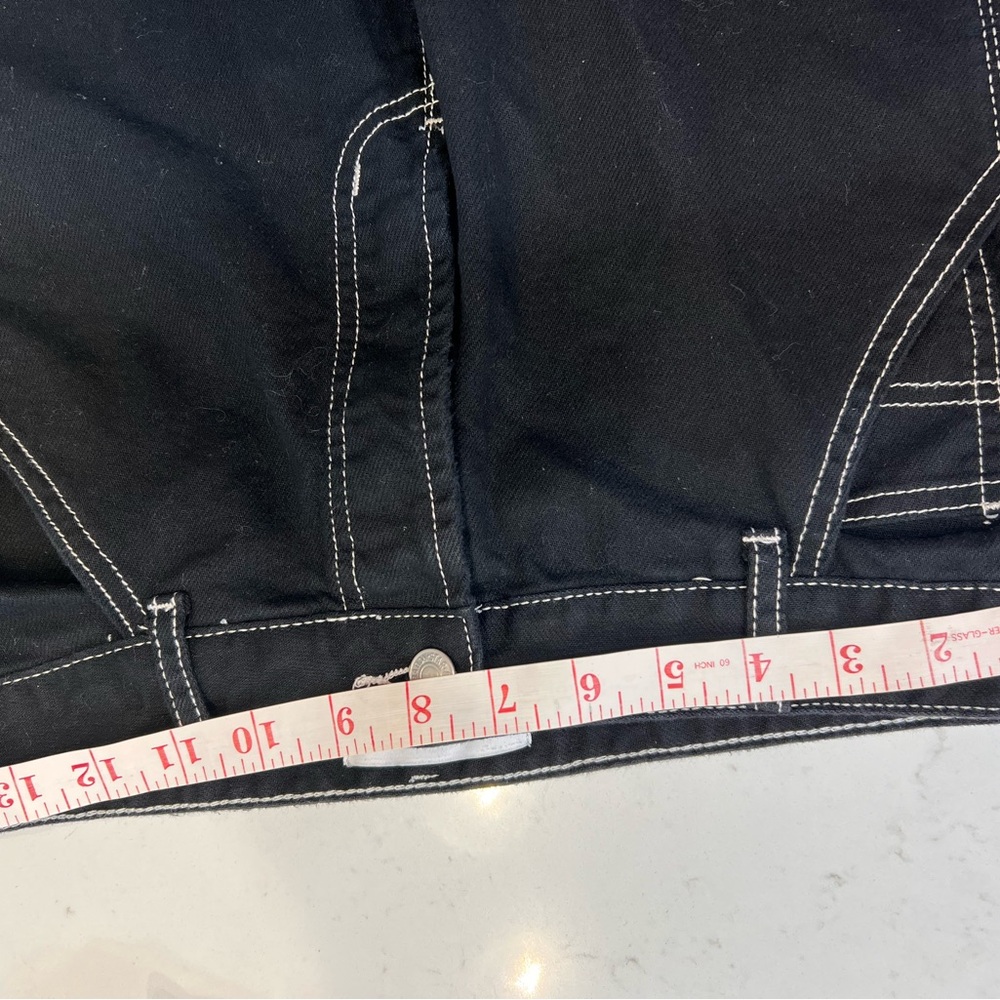 Y2K Black Straight Leg Carpenter Pants size 7/28 Juniors - Picture 5 of 8